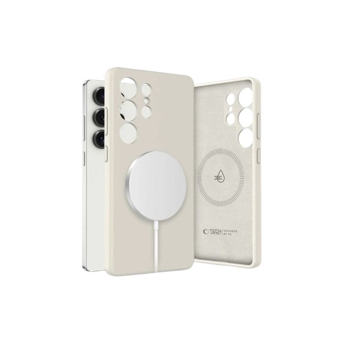 Obal Tech-Protect Liquid Silicone MagSafe Samsung Galaxy S25 Ultra 5G S938 Cosmic Latte