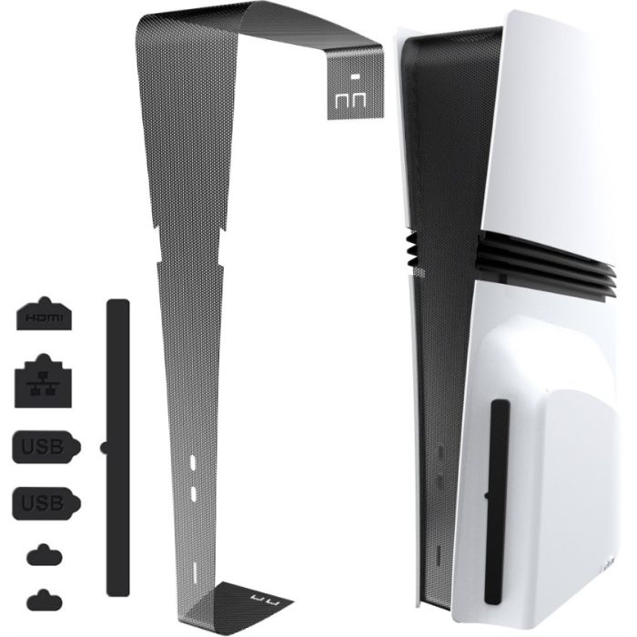 iPega P5R001, protiprachový kryt a záslepky PS5 Pro Black
