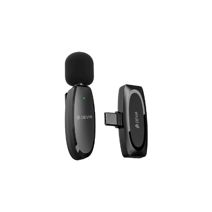 Devia Kintone USB-C, mikrofón pre smartfón, čierny