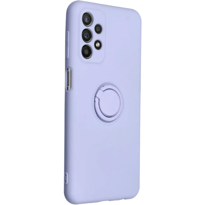 Obal SILICONE RING case Apple iPhone 16e fialový