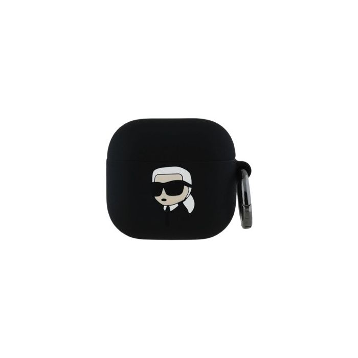 Karl Lagerfeld 3D Logo NFT Karl Head Apple AirPods 4 KLA4RUNIKK Black