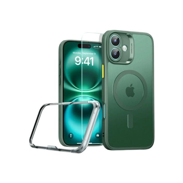 Obal ESR Classic Pro Set Halolock MagSafe Apple iPhone 16 Frosted Green