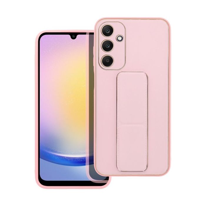 Obal LEATHER Case Kickstand Samsung Galaxy A15 4G A155/A15 5G A156 pink