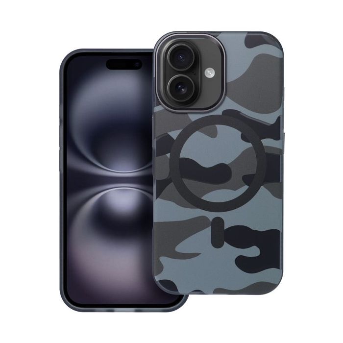 Obal FORCELL F-PROTECT Levels with Dual Layer 4D technology, Miliatry Drop Tested, MagSafe, Apple iPhone 16 black camo