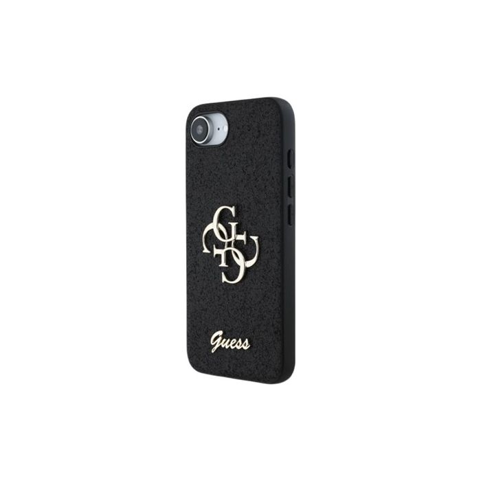 Obal Guess PU Fixed Glitter 4G Metal Logo Apple iPhone 16e GUHCPSE4HG4SGK Black