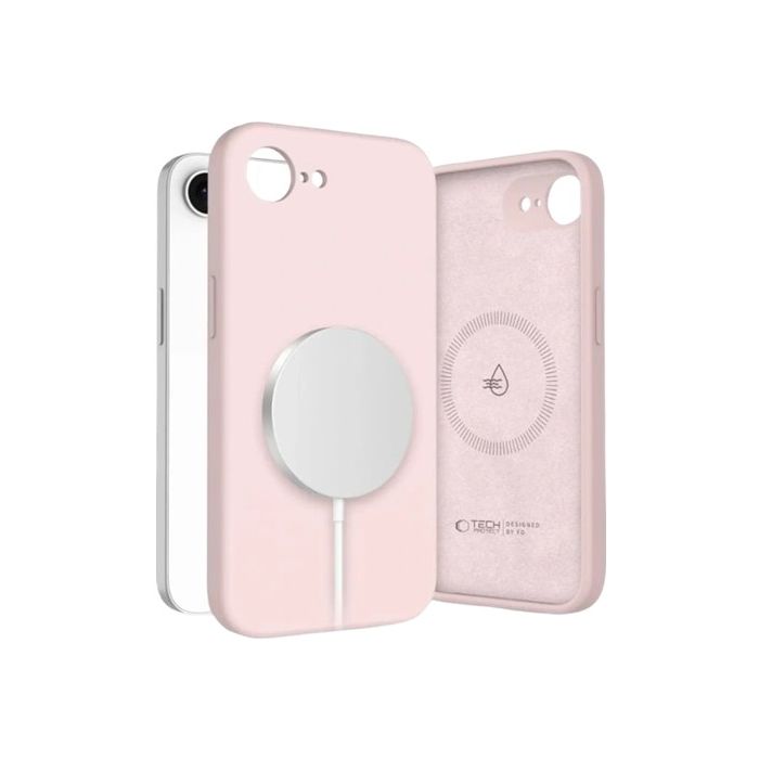 Obal Tech-Protect Liquid Silicone MagSafe Apple iPhone 16e ružový