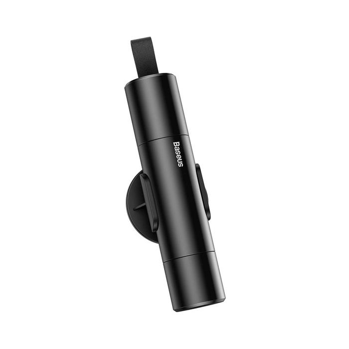 Baseus SUHZ-A01 2-in-1, bezpečnostné kladivko do auta(rozbíjanie skla/rezačka pásu), čierne 