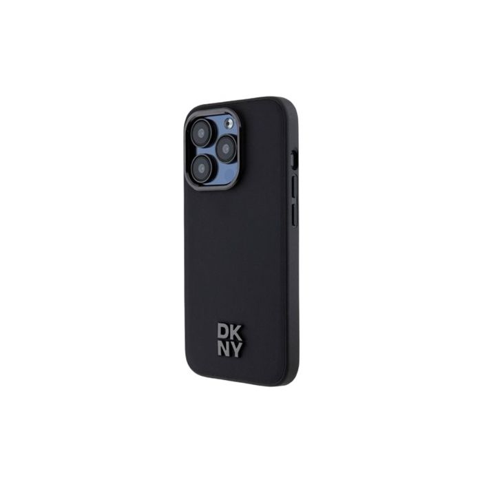 Obal DKNY PU Leather Stack Logo Magsafe Apple iPhone 14 Pro DKHMP14LPSMCSLK čierny