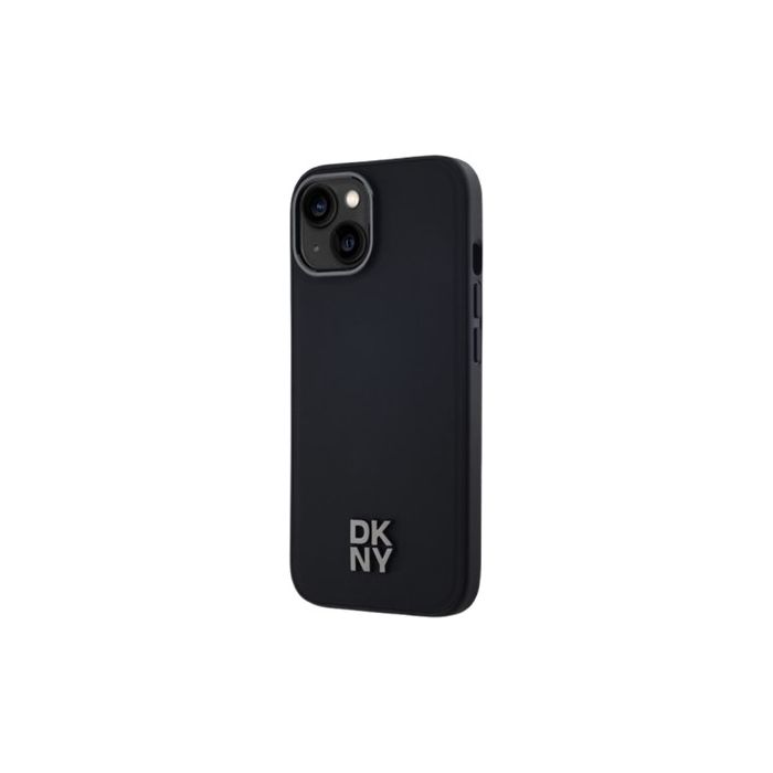 Obal DKNY PU Leather Stack Logo Magsafe Apple iPhone 14 DKHMP14SPSMCSLK čierny