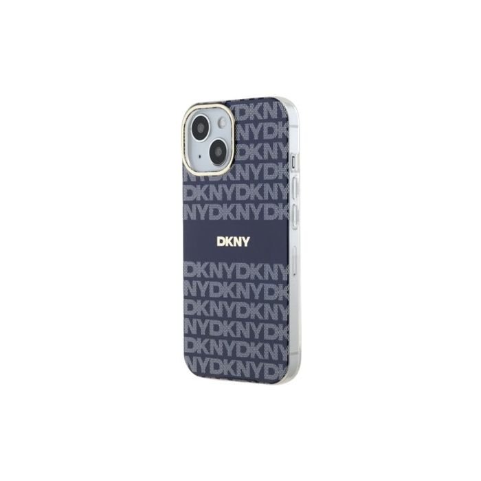 Obal DKNY PC/TPU Repeat Pattern Tonal Stripe Magsafe Apple iPhone 14 DKHMP14SHRHSEB modrý