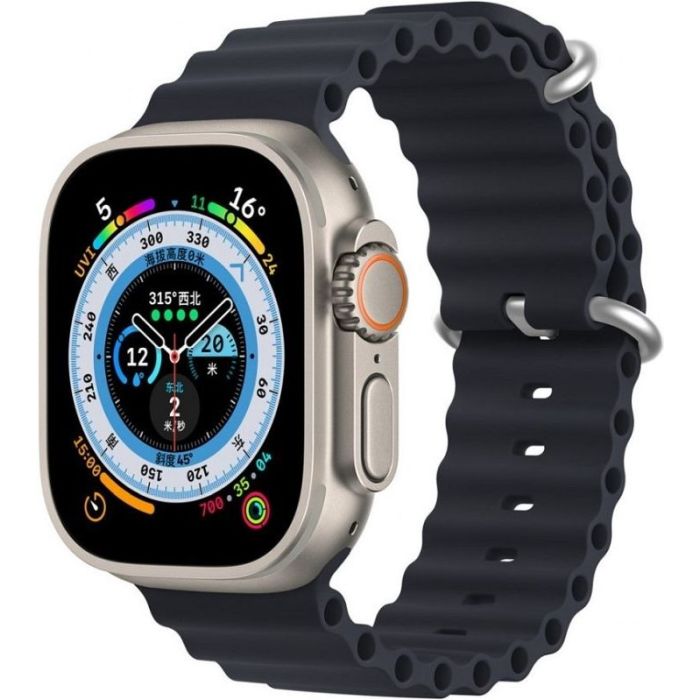 Remienok Dux Ducis Ocean Wave Apple Watch 4/5/6/7/8/9/SE/10 40/41/42mm šedý