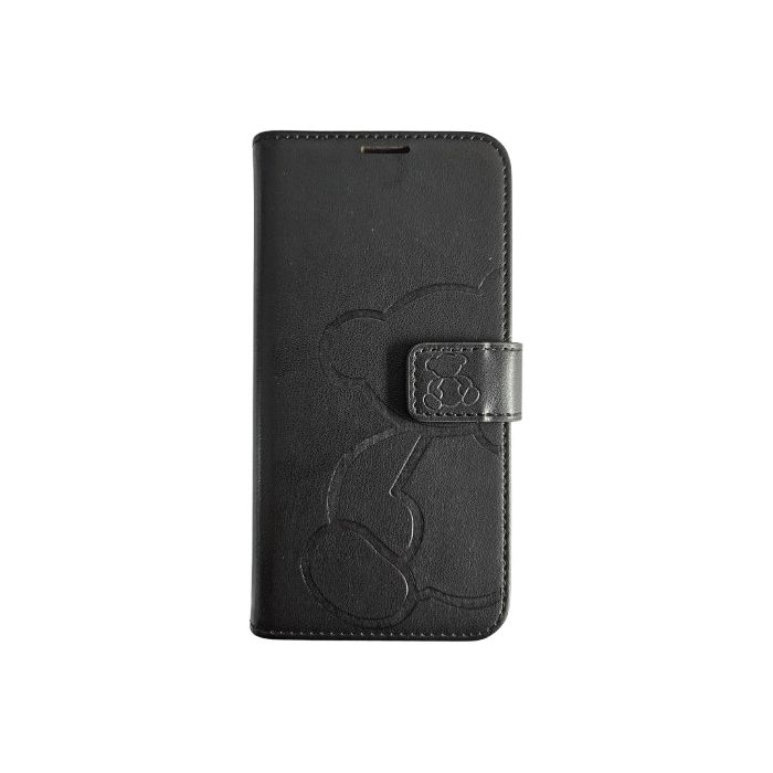 Obal MEZZO Book case Apple iPhone 16e teddy bear čierny