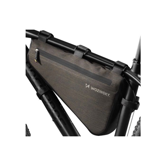 Wozinsky WBB15BK, taška na bicykel na rám, 3.5l, sivá