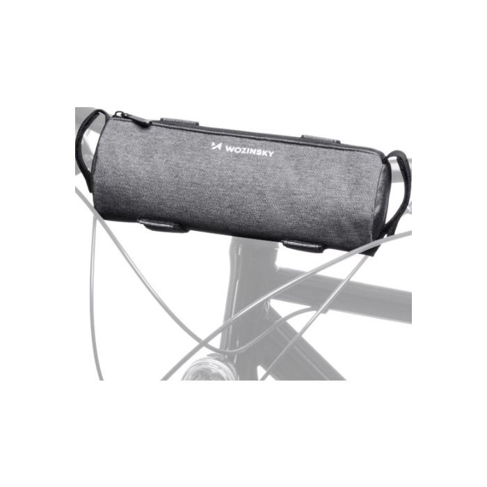 Wozinsky WBB37GRB, taška na bicykel na riadidlá/rám s termo izoláciou, 0.7l, sivá