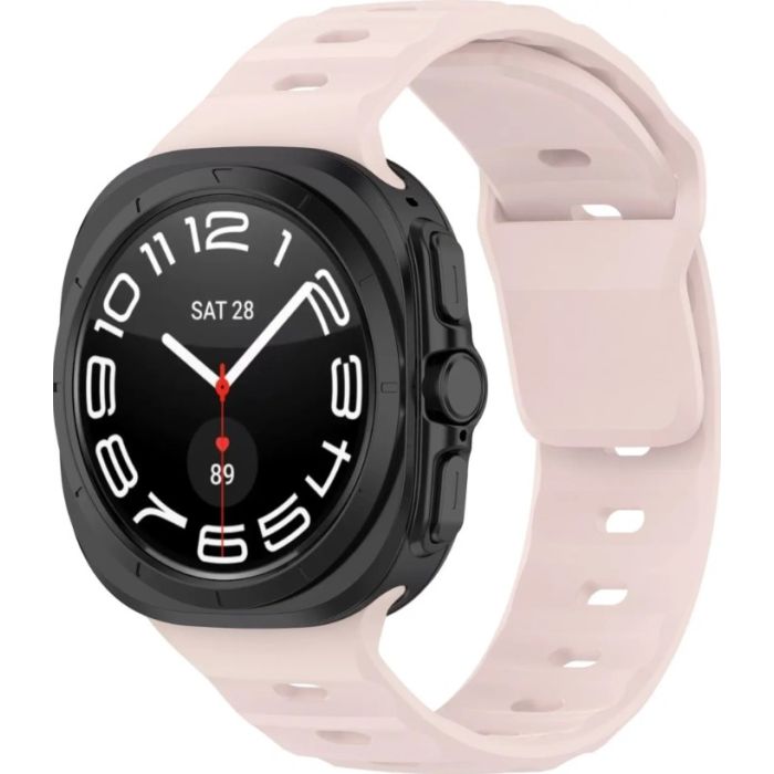 Remienok Bizon Strap Watch Silicone Samsung Galaxy Watch Ultra 47 mm ružový