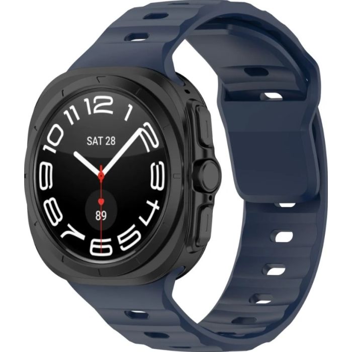 Remienok Bizon Strap Watch Silicone Samsung Galaxy Watch Ultra 47 mm tmavo modrý