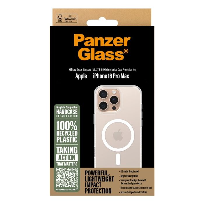 PanzerGlass - Puzdro HardCase s MagSafe pre Apple iPhone 16 Pro Max, transparentná