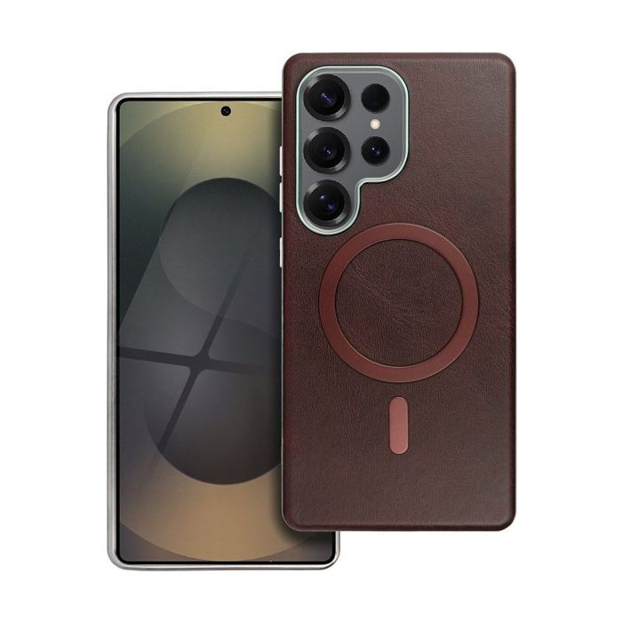 Obal GENTLEMAN MAG COVER Case MagSafe Samsung Galaxy S25+ 5G S936 hnedý