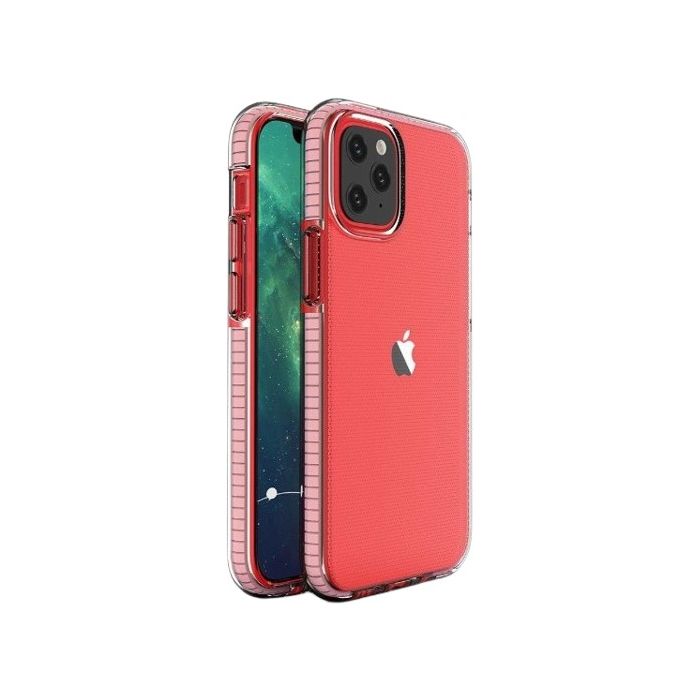 Obal Spring Case Apple iPhone 12 Mini transparentno-ružový