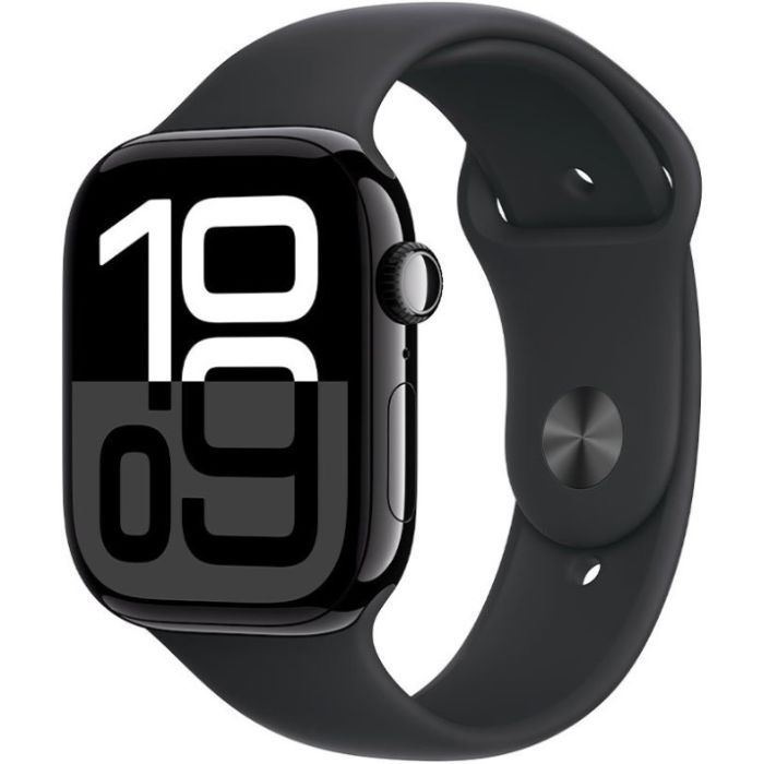Apple Watch Series 10 GPS 42mm Jet Black Aluminium Case with Black Sport Band - S/M