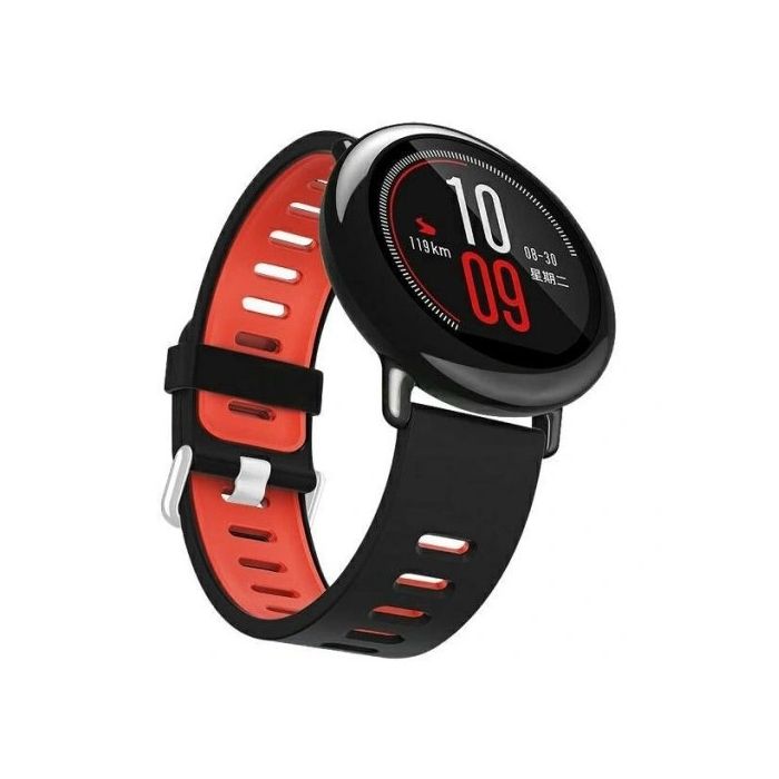 Remienok na hodinky Beline 22 mm, dvojfarebný silikón, čierno-červený