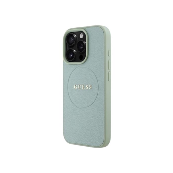 Obal Guess PU Grained Classic Logo MagSafe Apple iPhone 16 Pro GUHMP16LPGHSMMN Green