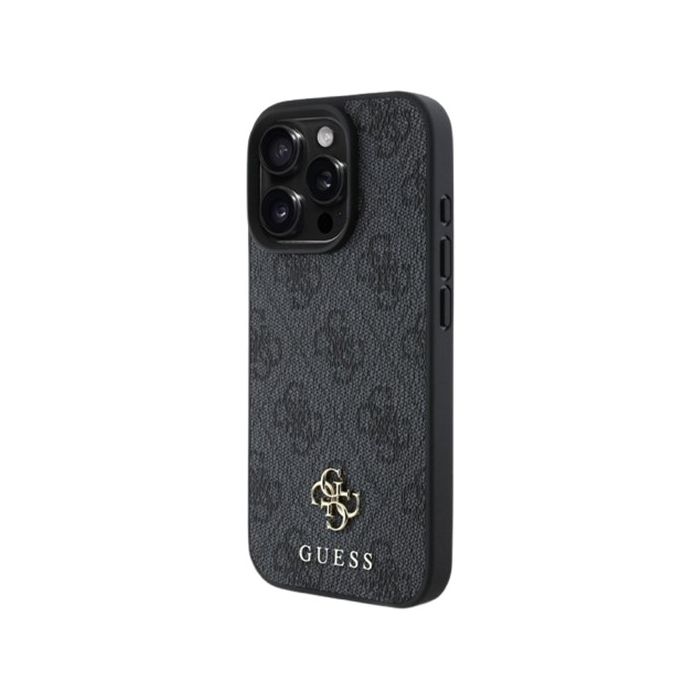 Obal Guess PU 4G Small Metal Logo MagSafe Apple iPhone 16 Pro Max GUHMP16XP4SM4MK Grey