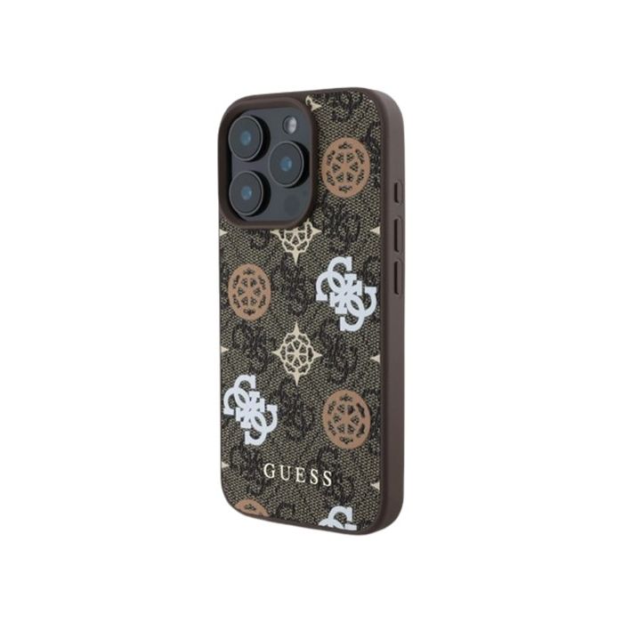 Obal Guess PU 4G Peony MagSafe Apple iPhone 16 Pro Max GUHMP16XP4PWPW Brown