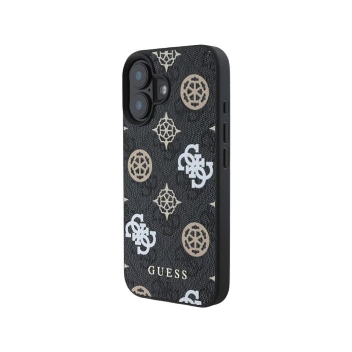 Obal Guess PU 4G Peony MagSafe Apple iPhone 16 GUHMP16SP4PWPK Black