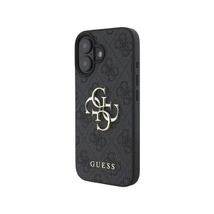 Obal Guess PU 4G Metal Logo Apple iPhone 16 GUHCP16S4GMGGR Grey