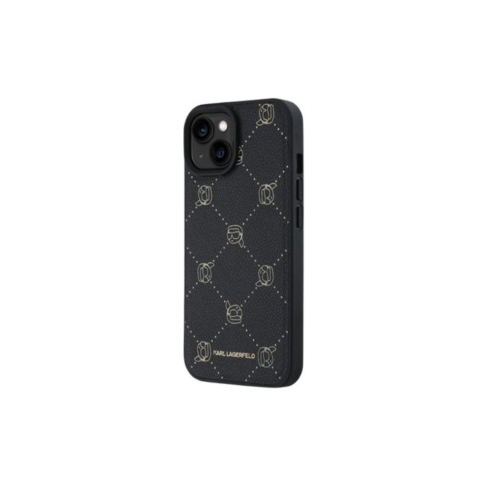 Obal Karl Lagerfeld PU Karl Heads Pattern Magsafe Apple iPhone 15 KLHMP15SPGKHPHK Black