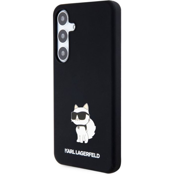 Obal Karl Lagerfeld Liquid Silicone Choupette NFT Samsung Galaxy S24+ 5G S926 KLHCS24MSNCHBCK Black