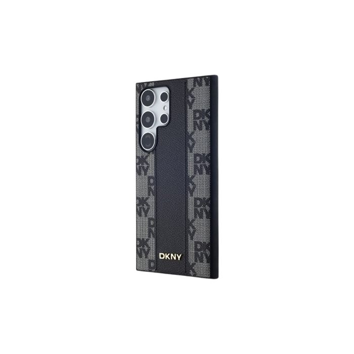 Obal DKNY PU Leather Checkered Pattern Magsafe Samsung Galaxy S24 Ultra 5G S928 DKHMS24LPCPVSLK Black