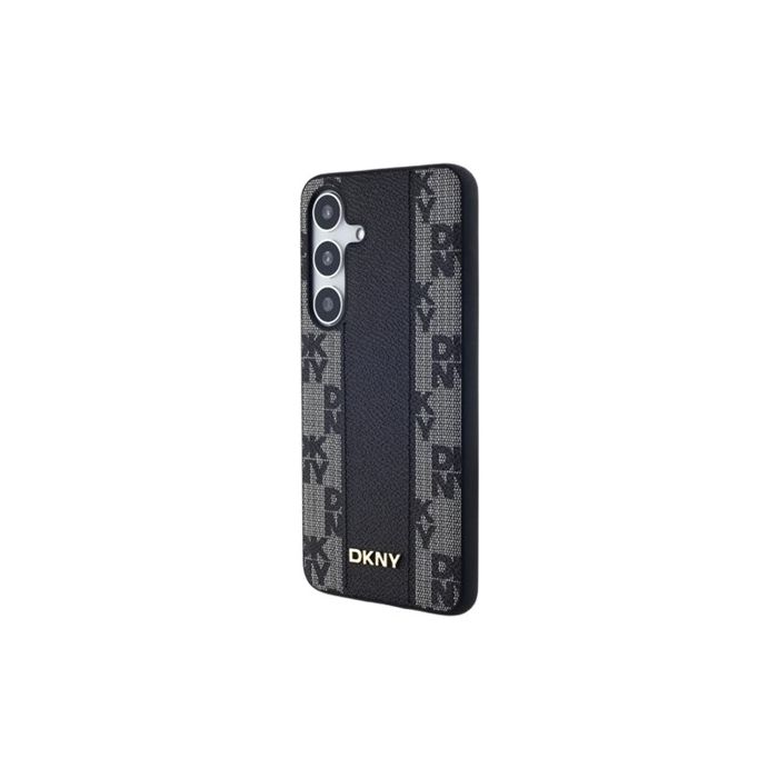 Obal DKNY PU Leather Checkered Pattern Magsafe Samsung Galaxy S24+ 5G S926 DKHMS24MPCPVSLK Black