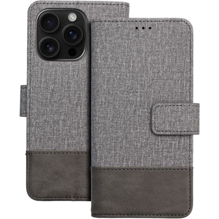 Obal GOMMA Book Xiaomi Redmi Note 14 Pro 5G/14 Pro+ 5G/POCO X7 5G gray