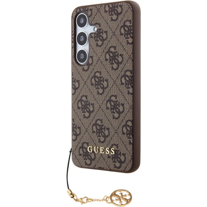 Obal Guess 4G Charm Samsung Galaxy S24+ 5G S926 GUHCS24MGF4GBR Brown
