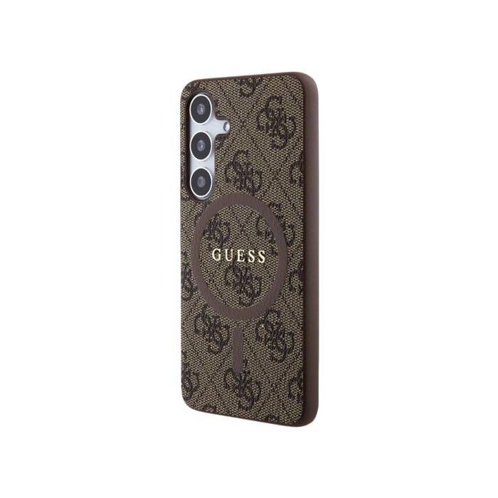 Obal Guess PU Leather 4G Colored Ring MagSafe Samsung Galaxy S24+ 5G S926 GUHMS24MG4GFRW Brown